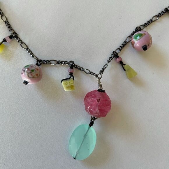 Beaded Chain Necklace EUC - Picture 2 of 3